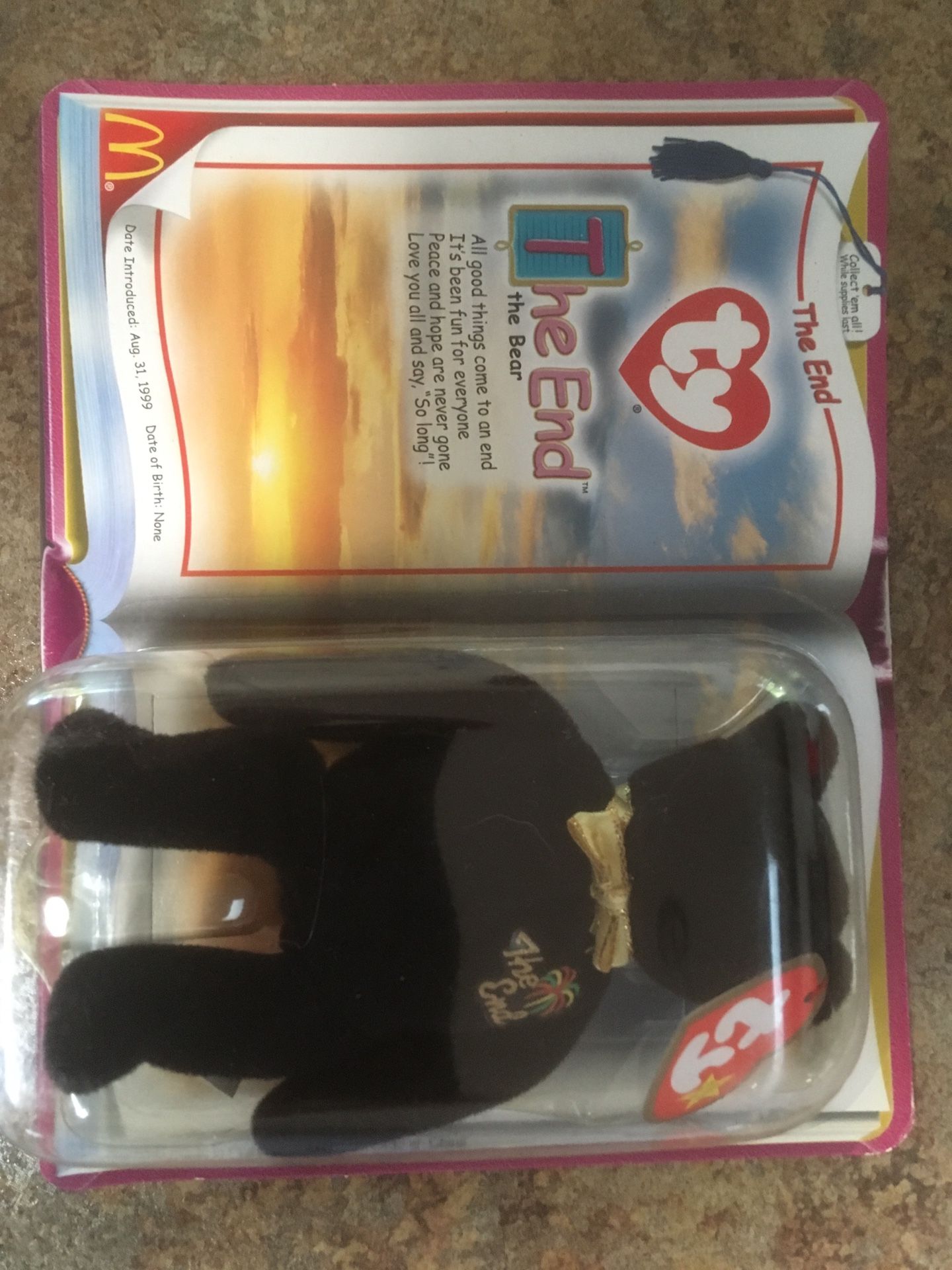 “The End” retired Beanie Baby in original unopened package
