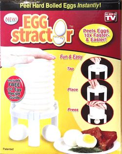 “Egg Stracter” Peels eggs 10x faster and easier