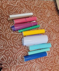 Assorted Color Vinyl Rolls Bundle willing to trade for transfer tape or send offers