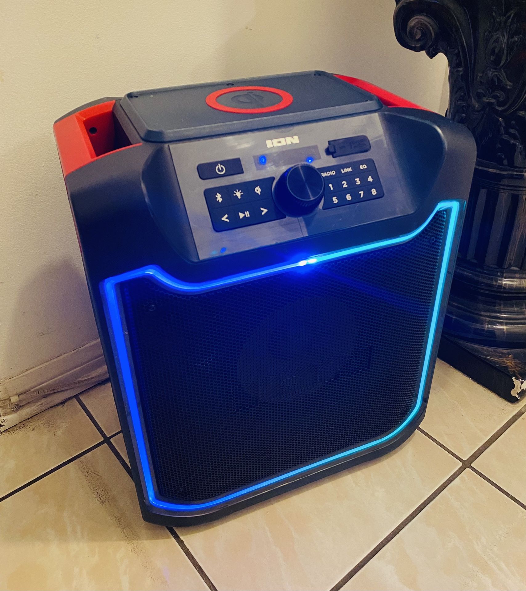 ION Pathfinder 4 Bluetooth Portable Speaker with Wireless Qi Charging