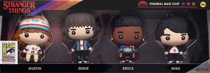 Stranger Things Figural Bag Clip 4-Pack SDCC Exclusive