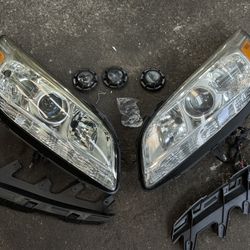 Chevrolet Malibu 2013 2014 2015 Halogen Chrome Headlights Assembly Projector