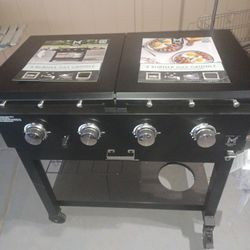 New 4 Burner Flat Top Grill 