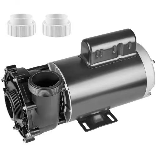 2 Speed SPA Pump, 56-Frame, AC 220-240V Hot Tub SPA Pump, 4HP/210GPM/65.61ft High Speed or 0.7HP/103GPM/16.07ft Low Speed, 2" Port 90° Rotational Int