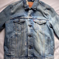 Levis Blue Denim Jacket Sz Medium