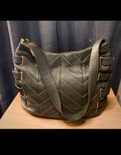 NEW Bodhi Haight-Ashbury Pine Studded & Strapped Leather Crossbody Handbag Medium 