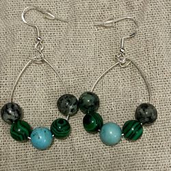 Teardrop Stone Handcrafted Earrings 