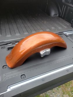 Harley Fatboy Front Fender Orange Painted