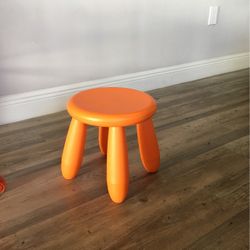 Ikeas Orange Stool For Children