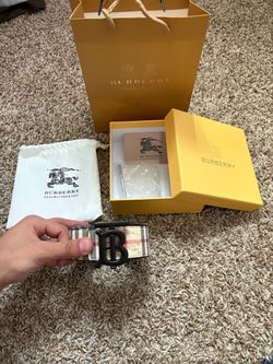 TB Monogram Check Belt