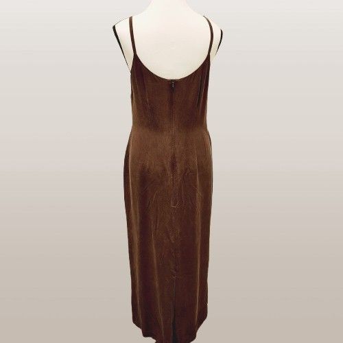 Late 80s LAURA ASHLEY Silk Sleeveless Spaghetti Strap Lined Maxi Evening  Dress