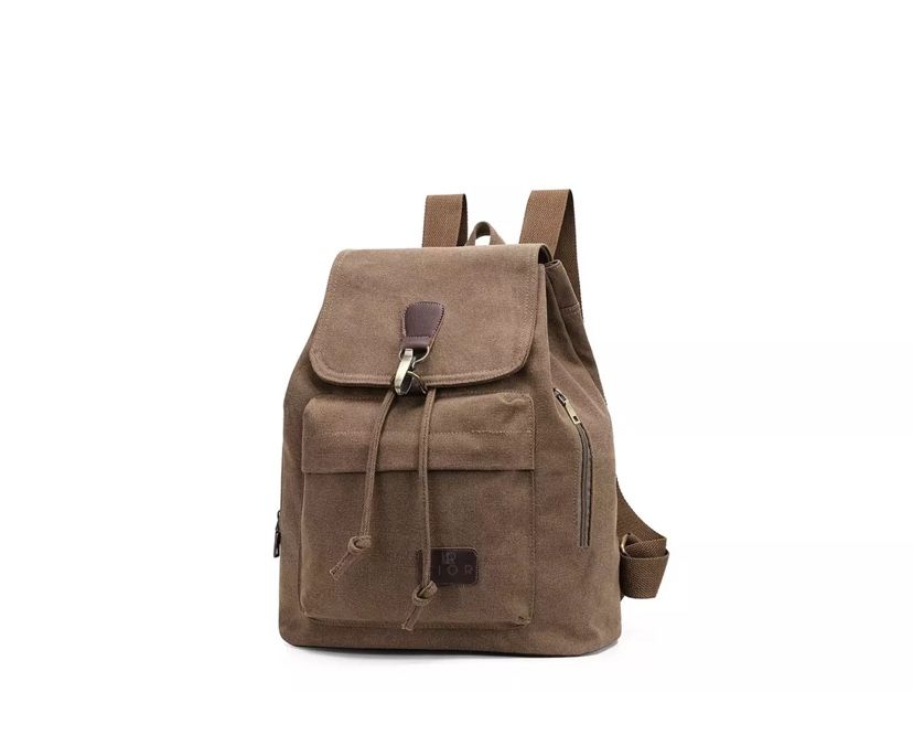 Lior Unisex Canvas Backpack, Brown