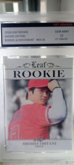 SHOHEI OHTANI ROOKIE LEAF CARD 2018