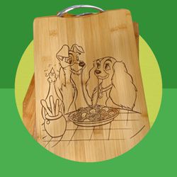 The Lady and the Tramp Personalized Engraved Cutting Board