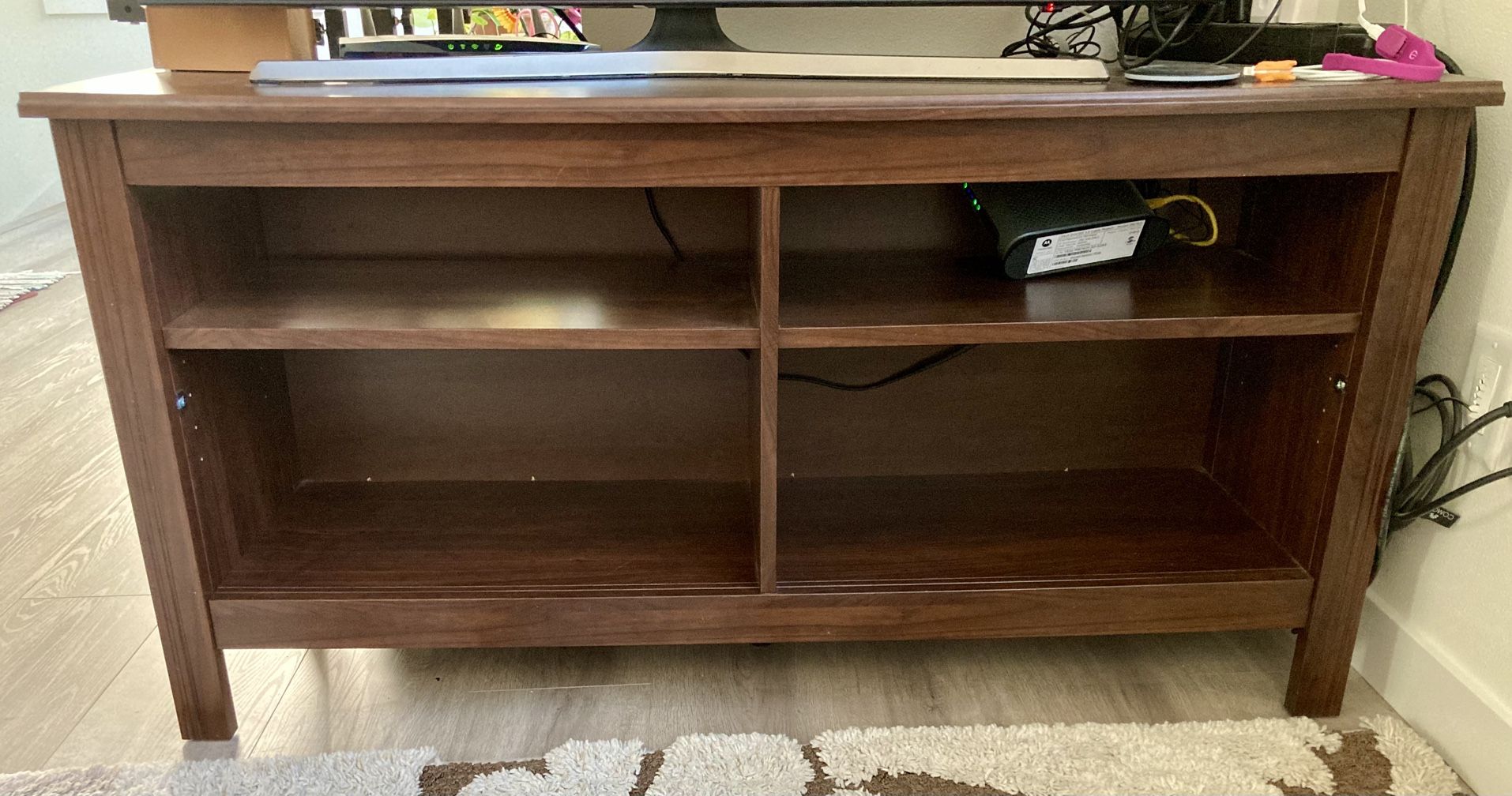 Solid Wood TV Stand, Entertainment Center With Storage