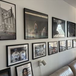 5 Big Picture 20”x 26” And 9 Smaller 10”x 14” Frames Yankees Desk Chair Table Nike Adidas Jerseys Bike Dresser Mirror Toys Weights Knicks Mets  