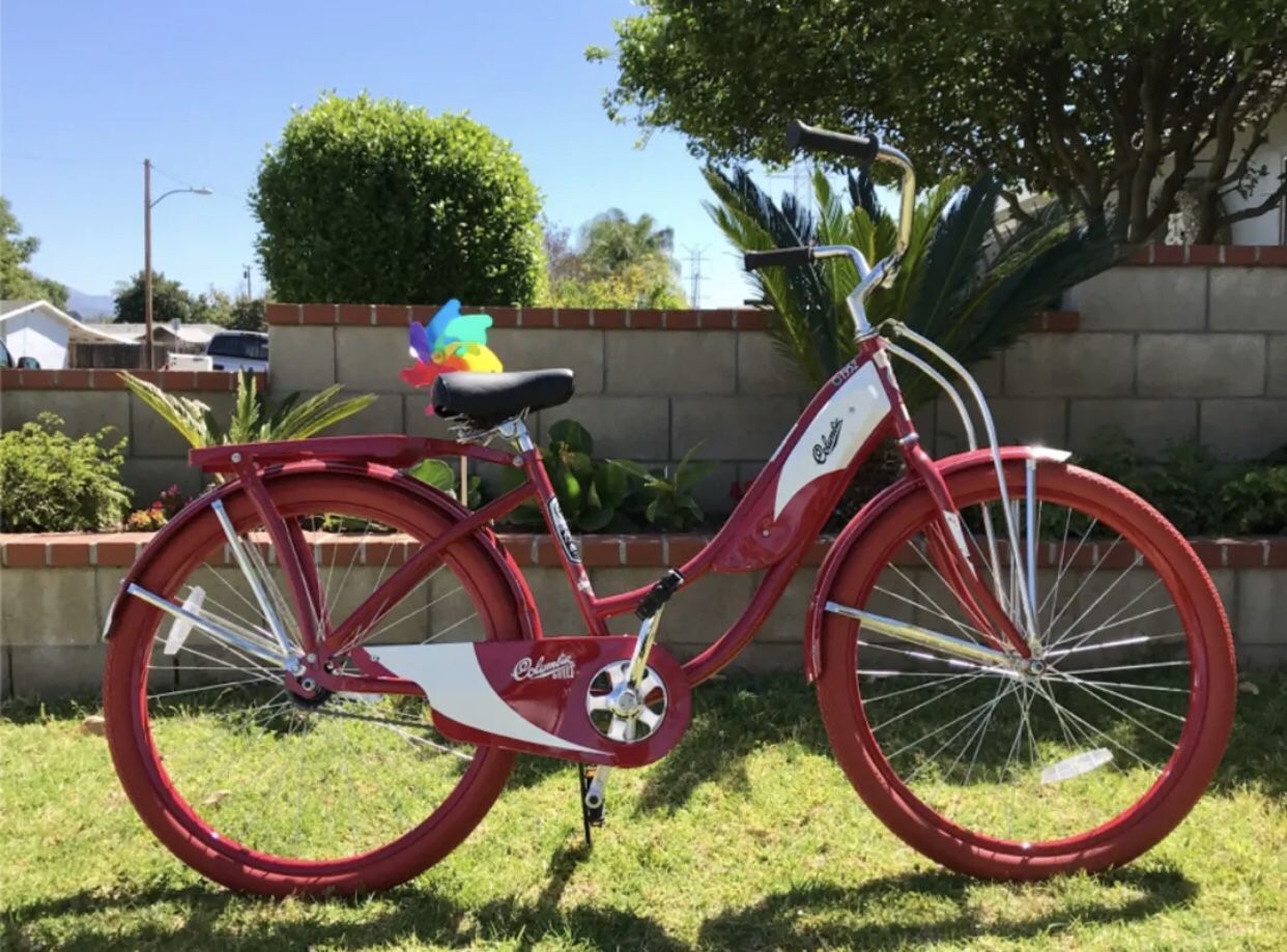 Columbia Women's 1952 Vintage 26" Cruiser Bike - Red
