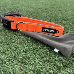 PETFON Reflective Dog Collar – Bright Orange Safety Collar