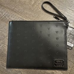 Loungefly Wristlet - Mickey & Minnie Mouse silhouette allover embossed - $35 New With Tags