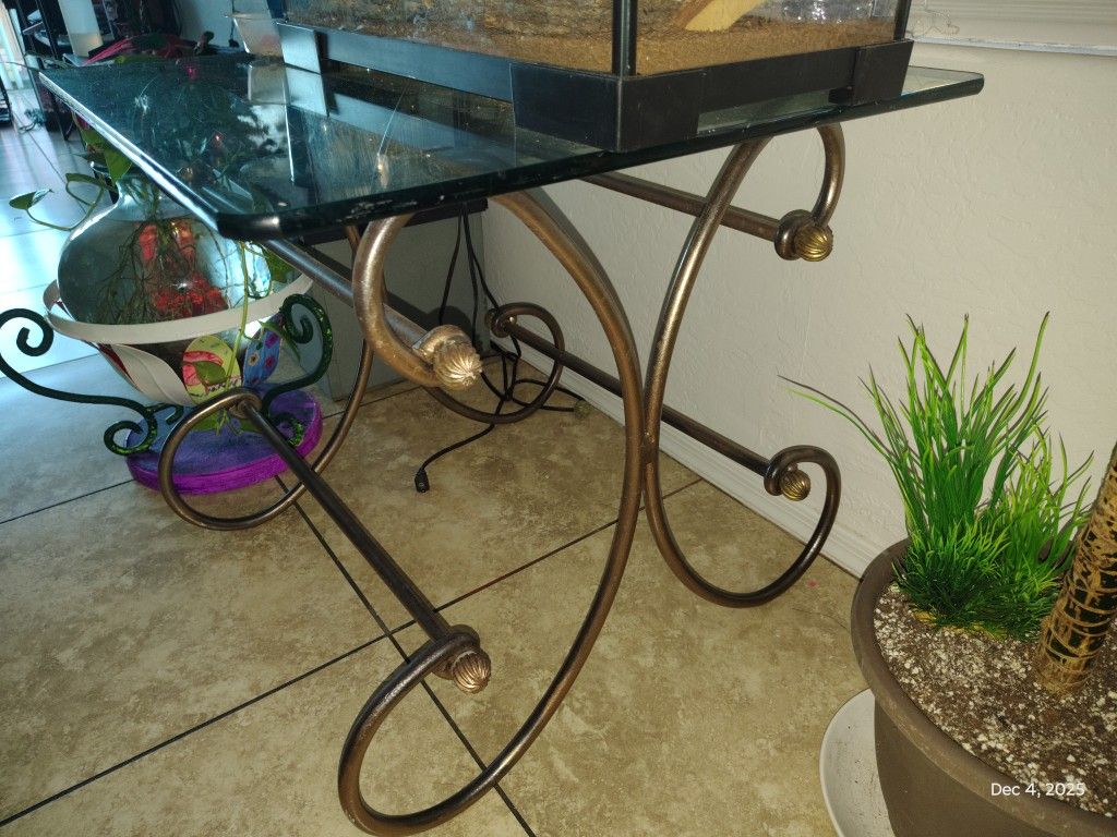 Glass Side Table 