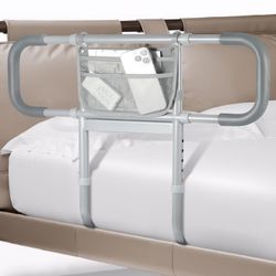Bed Safety Rail Motion Sensor Light Adjustable Handle Support All Bed Sizes New