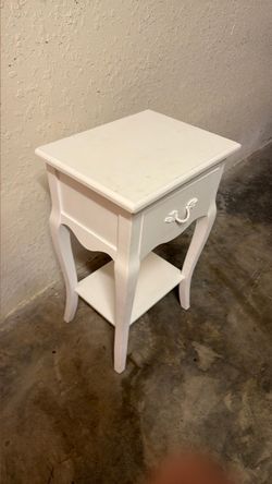 White French Provincial Nightstand with Drawer