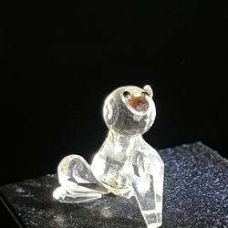 Swarovski 1990s Clear Crystal Figurine1.25” DAMAGED FOR PARTS