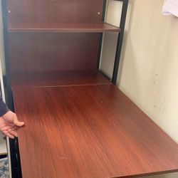 Space Saving Work Desk Plus Book Shelf
