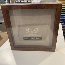 New 9x9 shadow box with rustic brown frame