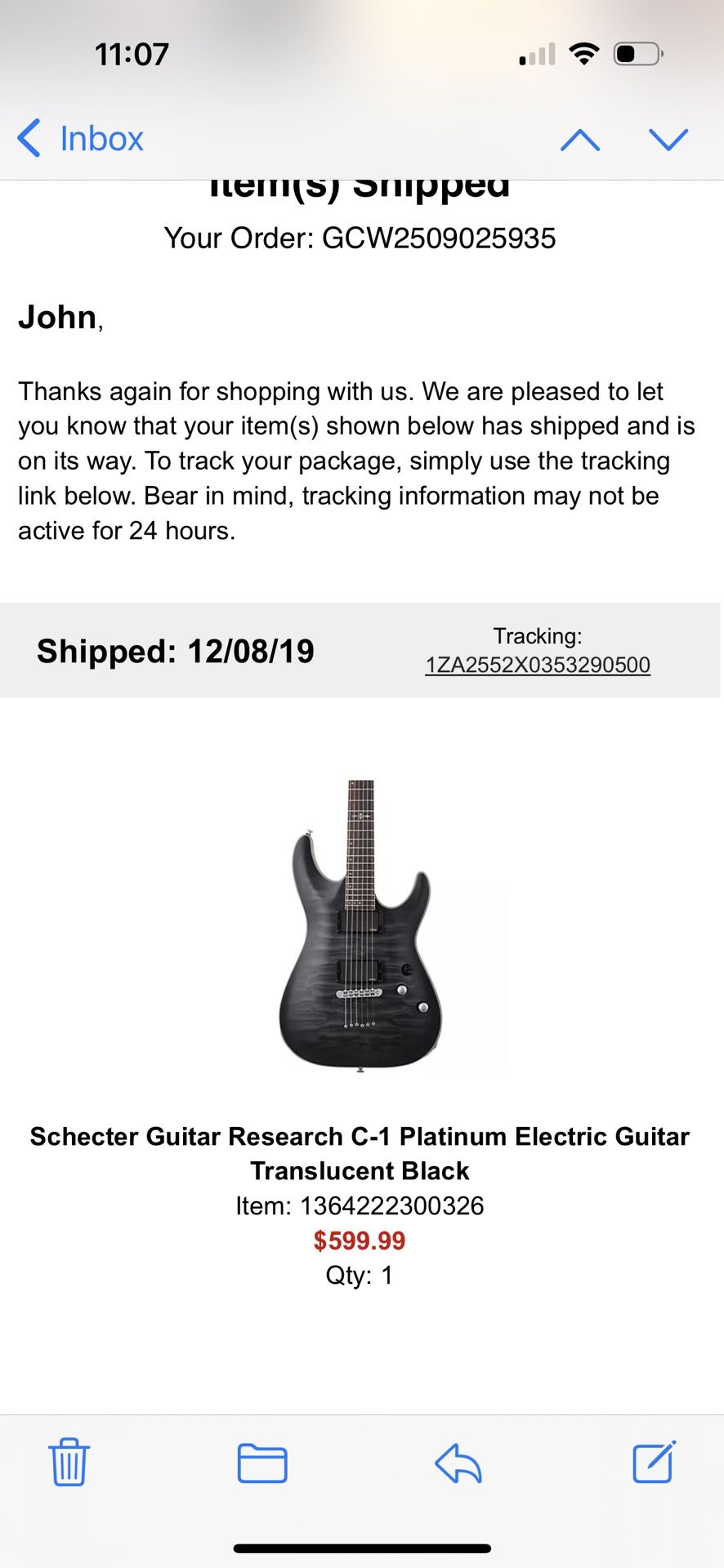 Schecter C-1 Platinum Electric Guitar
