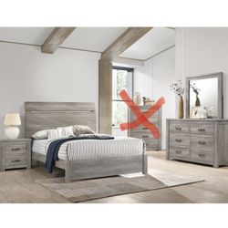 Brand New Queen Bedroom Set (bed, Dresser Mirror And Nightstand)