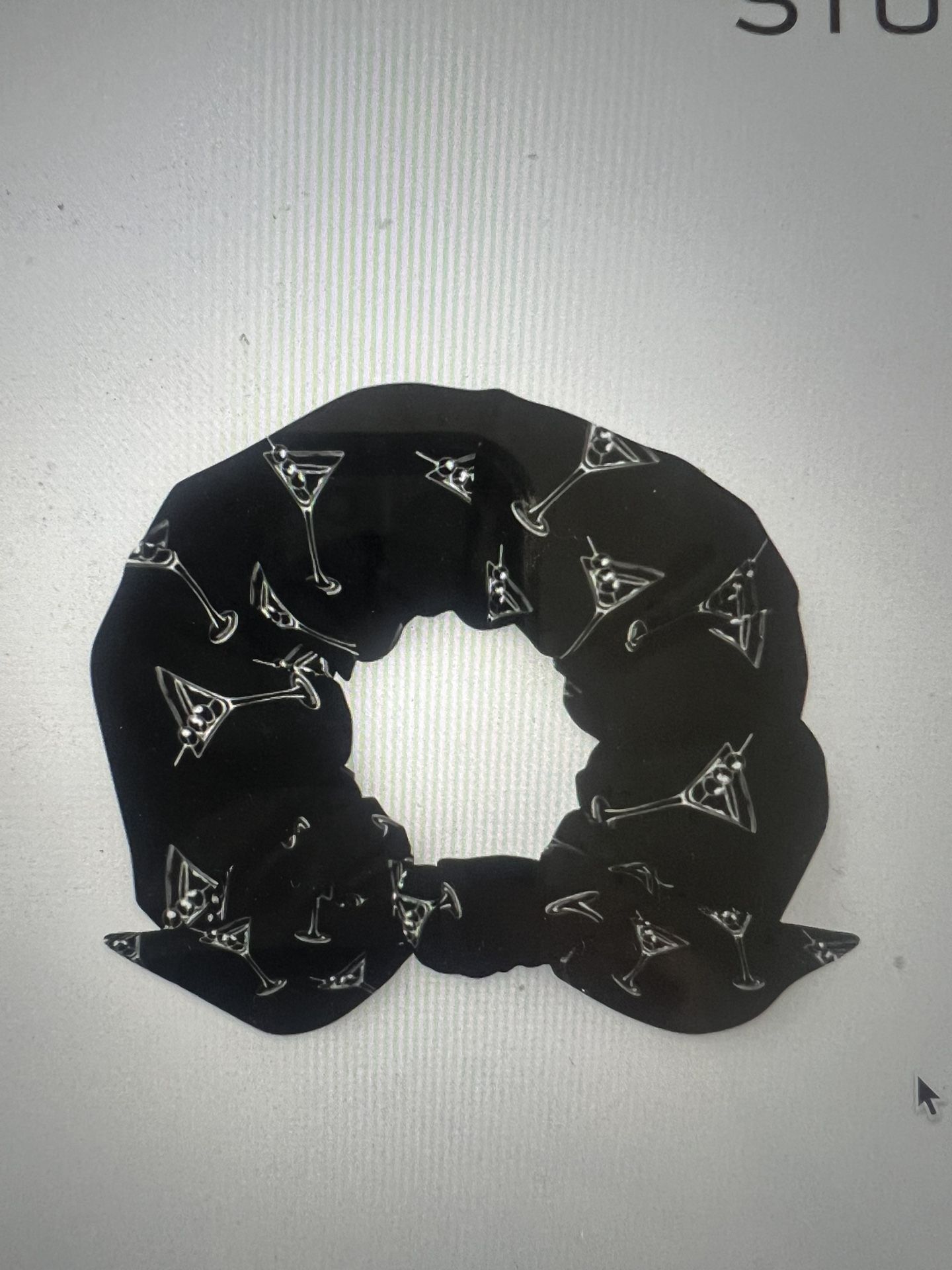 Martini Now Scrunchie - Noir (2 Of Them)