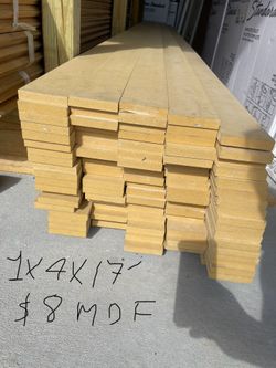MDF Baseboard Trim  1x4x17’ 