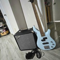Blue Bass Guitar 