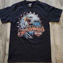 Harley Davidson Sturgis 77th Black Hills T-shirt size Small