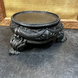 Ornate Solid Brass/ Bronze Victorian Chinese Style Display Stand