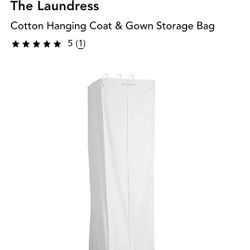 Two Large Garment Bags - Black And White 