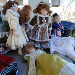 Vintage Porcelain Doll Collection 1 Bid Takes All!