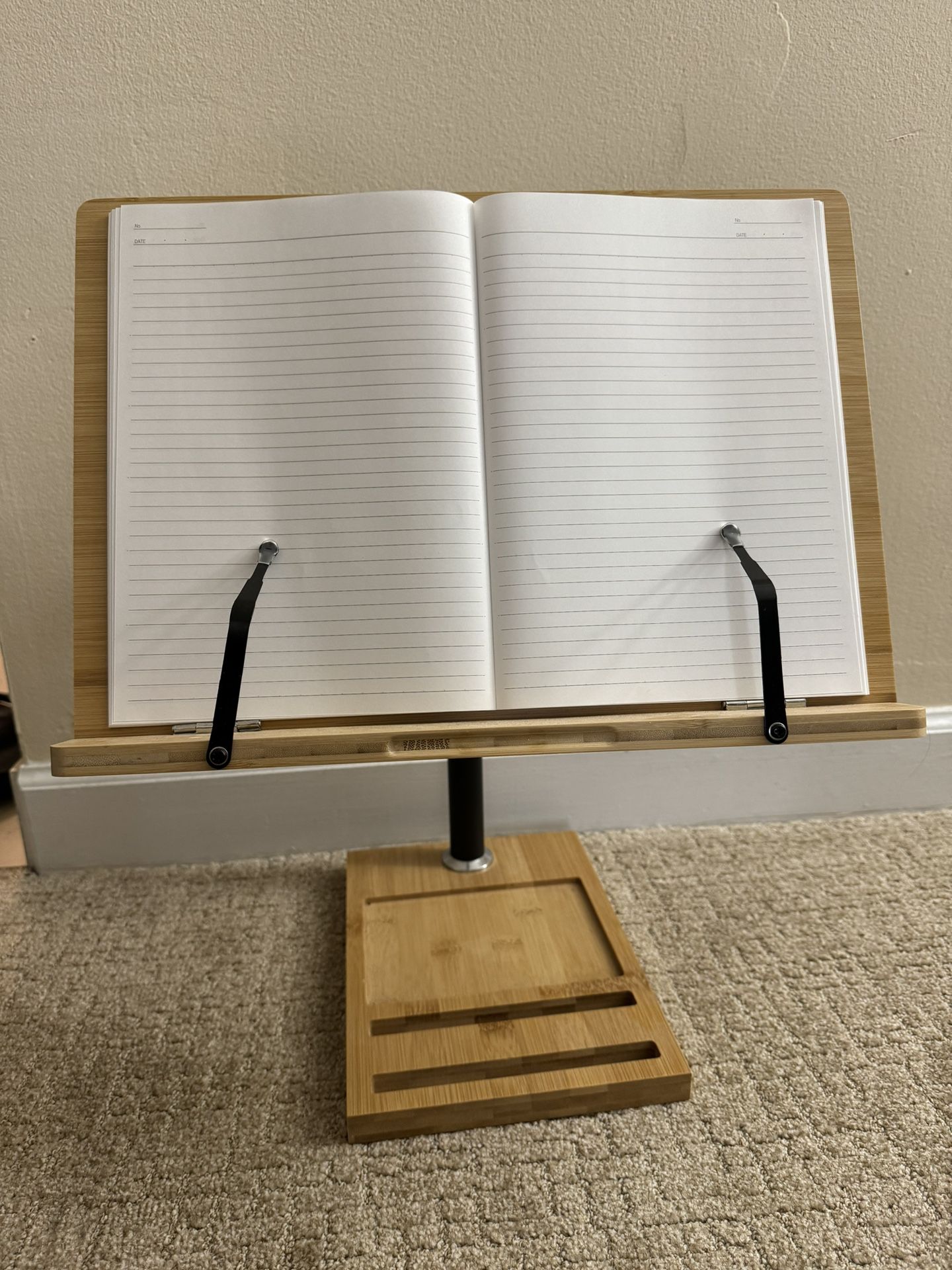 Sturdy Wooden Book/iPad/Phone Stand