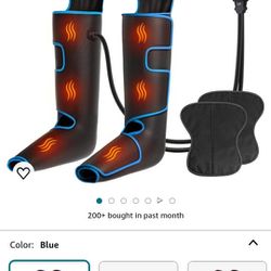 CINCOM Leg Massager with Heat and Compression, Full Leg Massager for Circulation and Pain Relief with 3 Heats 3 Modes 3 Intensities Gift for Mom Dad -