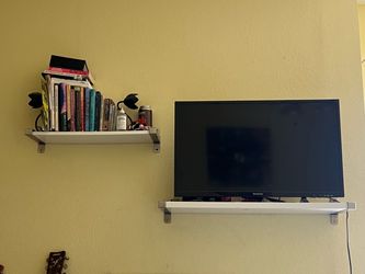 ikea wall mounted shelves with brackets (set of 2)