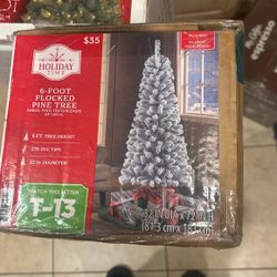 Flocked Christmas Tree For Small Areas. 32 " x 72" 