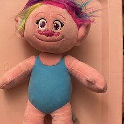 Trolls Princess Poppy "RARE"  Build A Bear Plush Rainbow Hair BAB  16"