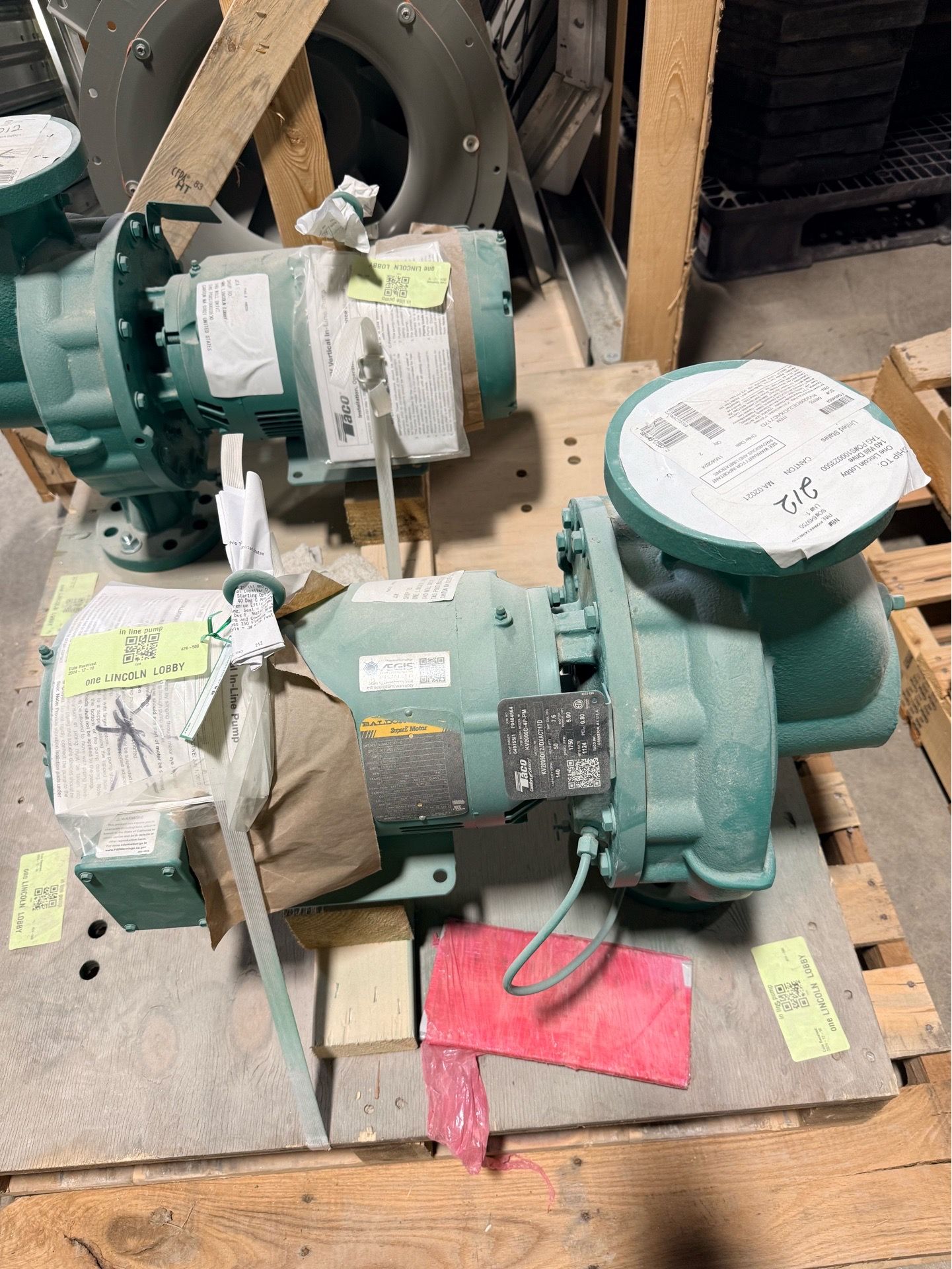2 Qty- Taco KV2009D-4P-PM 5hp Centrifugal Pump— Or BEST OFFER