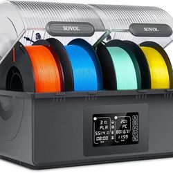 Sovol Filament Dryer 4 Spools, SH03 Dry Box with 85℃ Max Temp, Sealed Filament Storage Box with Auto Dehumiditification, Dual Independent Heating Cham