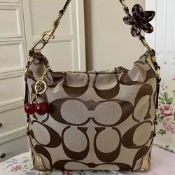 2000s Coach Signature Carly Shoulder Bag Large