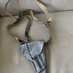 WW11 Luger Holster With Belt And Harness