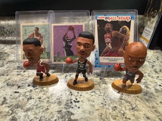 Hall of Fame NBA Card and Figure Lot: Pippen, Barkley and Robinson