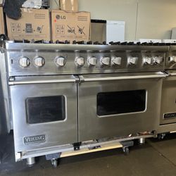 Viking 48”Wide Gas Range Stove Stainless Steel 8 Burners