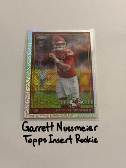 Garrett Nussmeier Kansas City Chiefs QB Topps Short Print Insert Rookie Card.